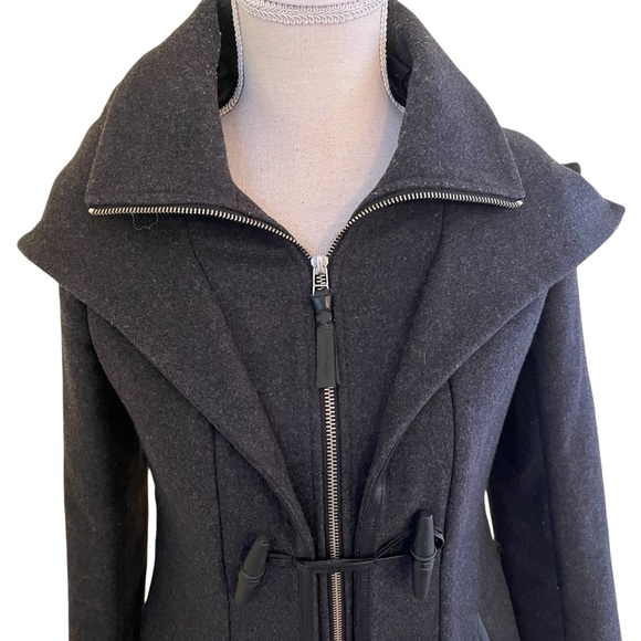Mackage Gray Wool/Cashmere Zipper Toggle "Steffy" Jacket S - Picture 3 of 15